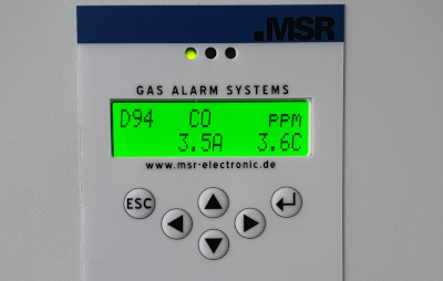 Detektor samodzielny MSC2 wyświetlacz zmiennokolorowy w stanie normalnej pracy