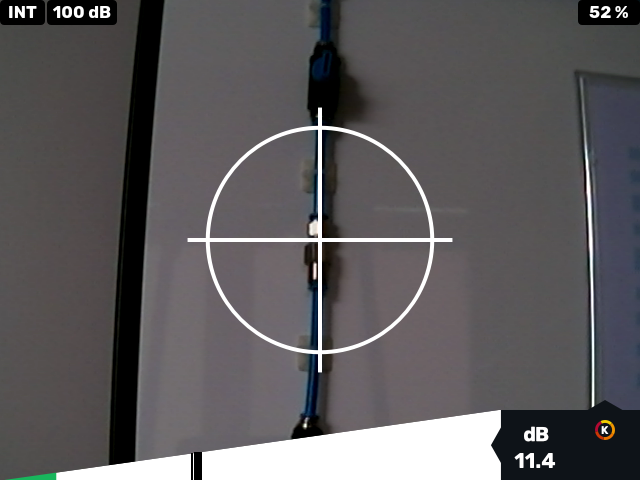 Leakshooter V2+ kamera ultradźwiękowa wskazanie małego wycieku.