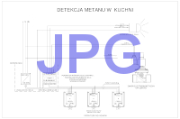 PolyGard2 schemat systemu detekcji dla kuchni lokalu gastronomicznego JPG