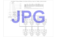 PolyGard2 schemat detekcji CO NO NO2 CO2 w tunelu (2 linie) JPG